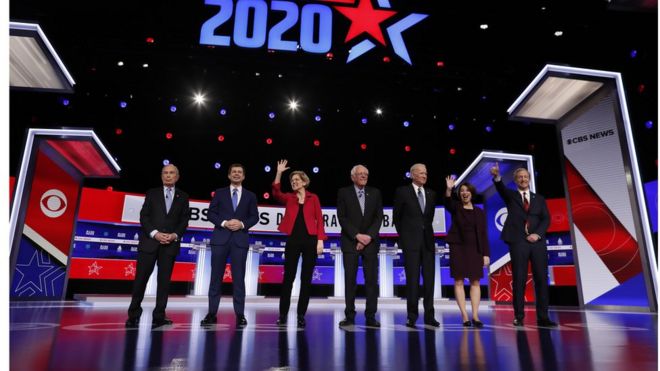 Democrats face off onstage