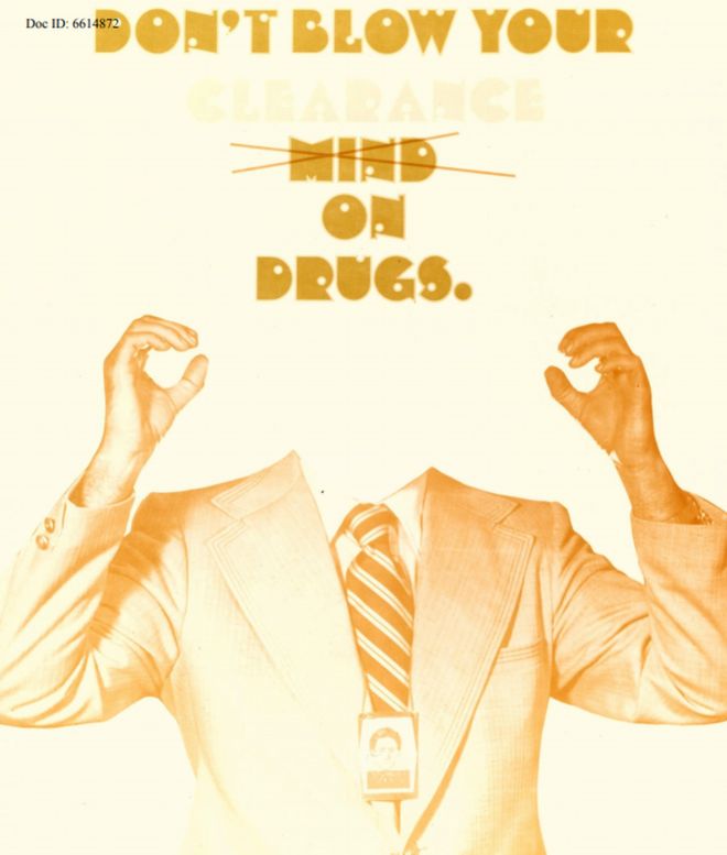 & quot; Не теряйте ума от наркотиков & quot; - плакат безопасности АНБ