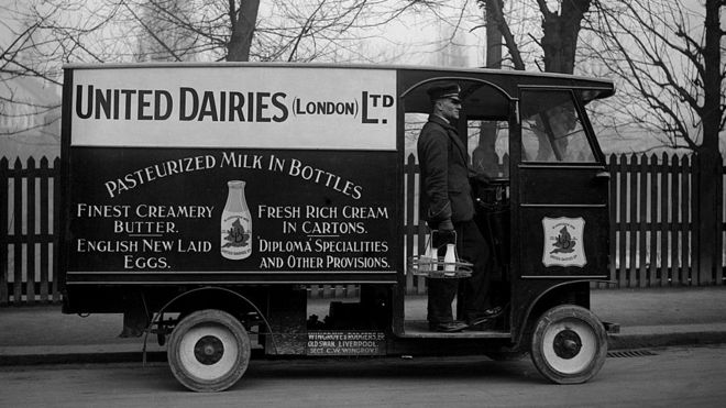 Новый фургон для доставки молока United Dairies, 31 января 1931 г.