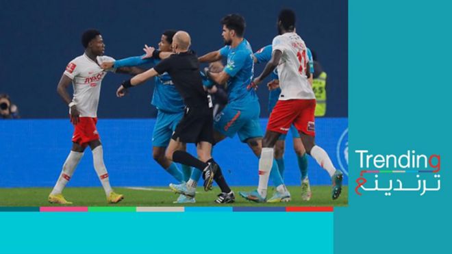 6 بطاقات حمراء في معركة كروية في كأس روسيا