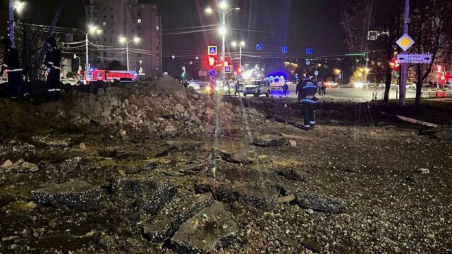 Место взрыва в Белгороде.