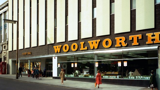 Woolworths, магазин Barnsley, Южный Йоркшир, 1970-е годы