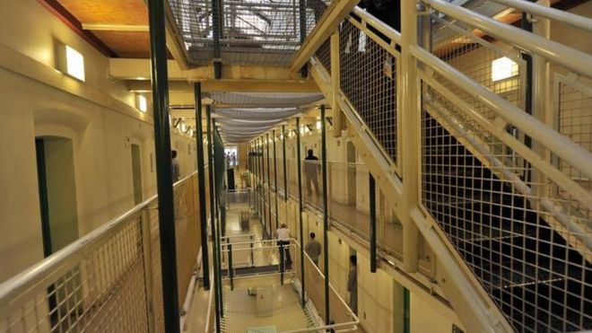 Inside a prison
