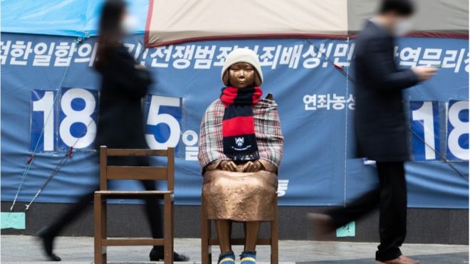 서울 종로구 옛 일본대사관 앞 평화의 소녀상