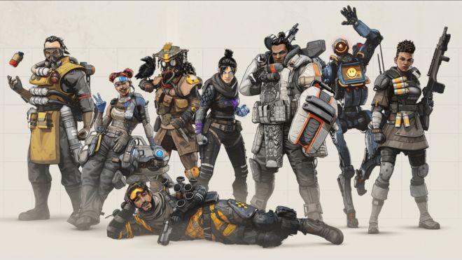 Apex Legends V Fortnite The Battle For Battle Royale Bbc News - apex legend characters pose for a promo shot