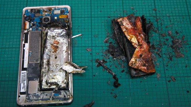 Samsung battery fire