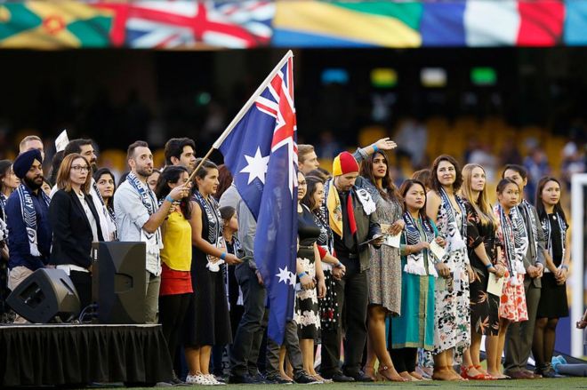 Ceremonia de ciudadania en Australia.