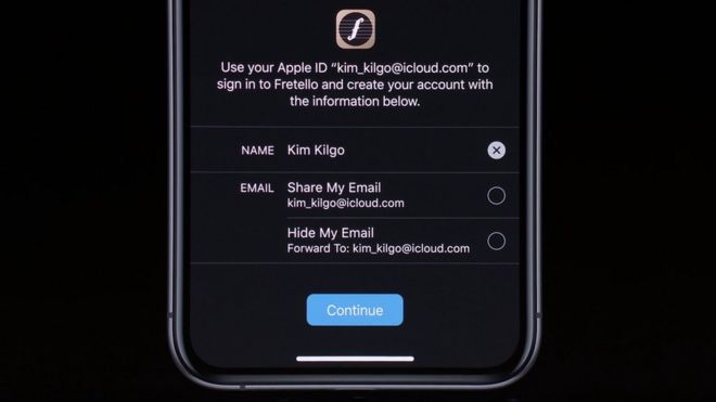Новый вход Apple включает функцию скрытия адреса электронной почты