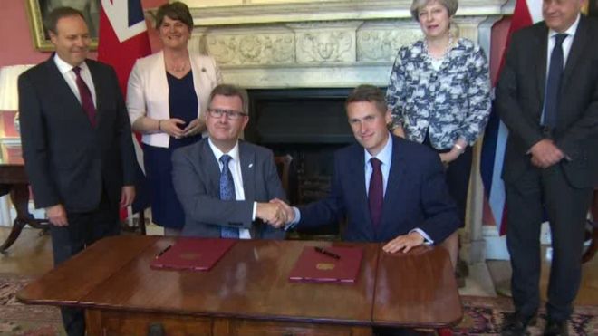 DUP и консерваторы достигли соглашения в июне 2017 года