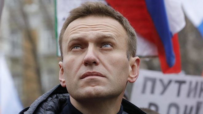 Russian opposition leader Alexei Navalny attends a rally in Moscow, Russia February 24, 2019