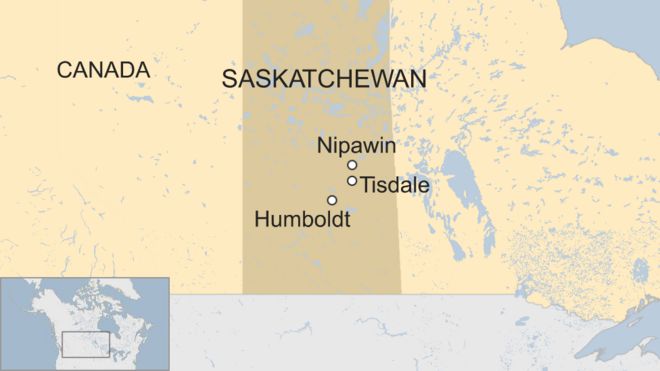 Карта Саскачевана