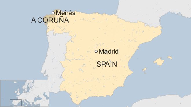 Карта Мейраса в Испании