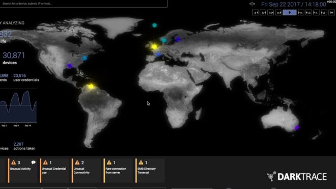Скриншот из операционной системы Darktrace