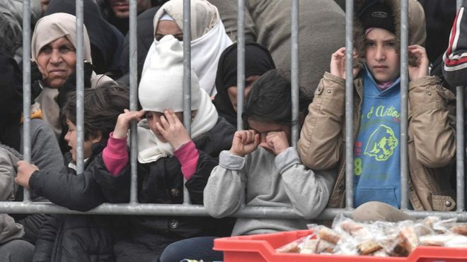 Migrants in Lesbos, 4 Mar 20