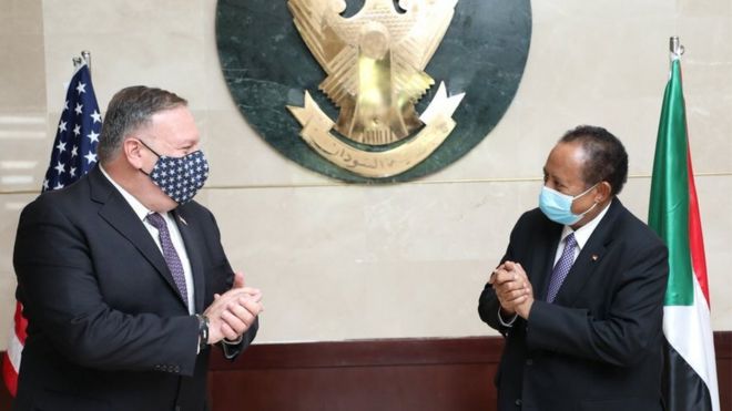 من لقاء بين حمدوك وبومبيو