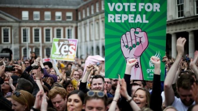 Участники ирландского референдума по абортам