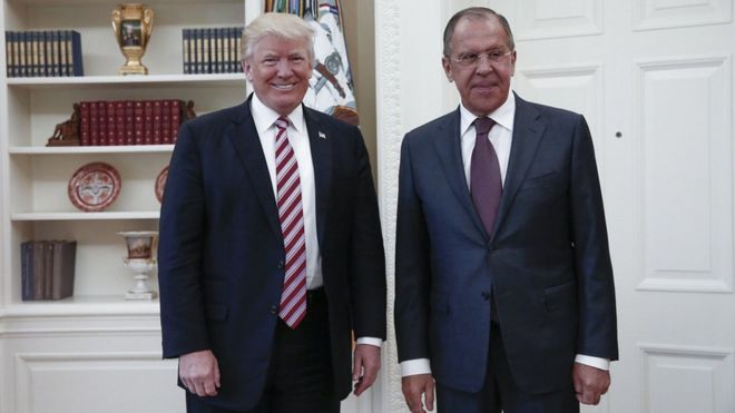 Donald Trump y Sergei Lavrov