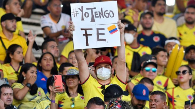 Fanáticos de Colombia aún con esperanzas de clasificar a Qatar 2022