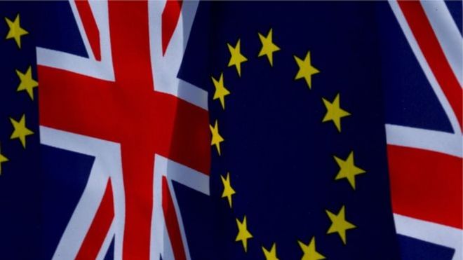 Юнион Джек и флаги ЕС