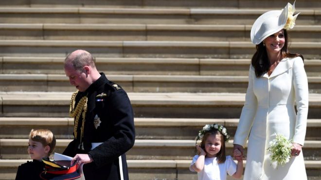 Принц Джордж, принцесса Шарлотта и герцог и герцогиня Кембриджские