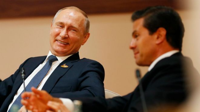 Vladimir Putin tiene una larga historia con el presidente de México, Enrique Peña Nieto.