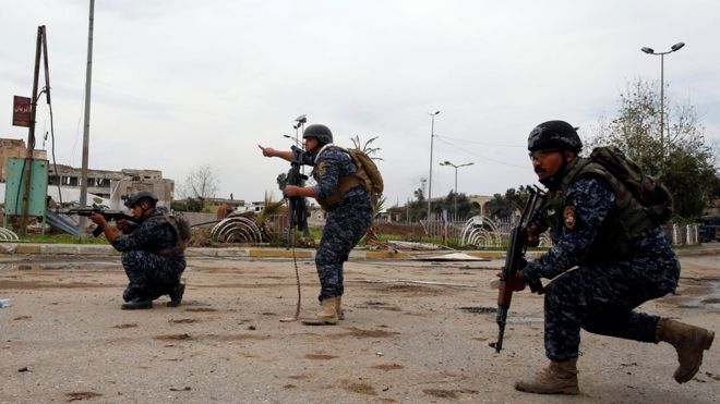 Miembros de la policía federal de Irak.