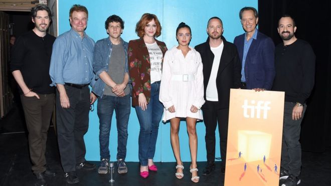 Jason Reitman (left) with his Live Read cast