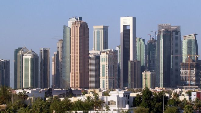 Qatar skyline, 9 June