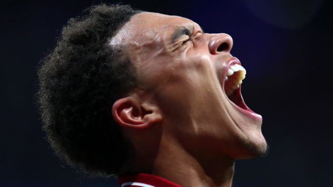 Trent Alexander-Arnold celebrates