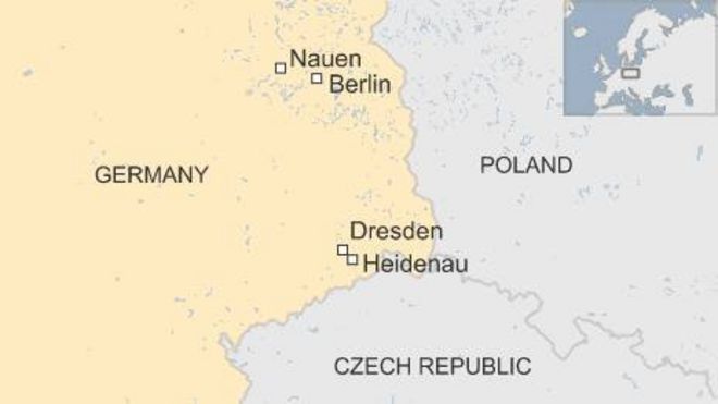 Карта Науэна в Германии