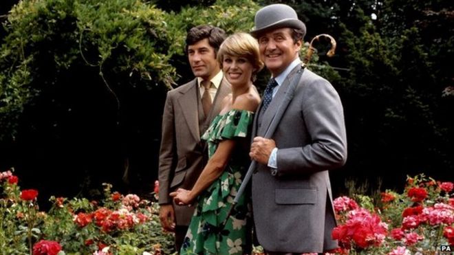 Gareth Hunt, Joanna Lumley, Patrick MacNee