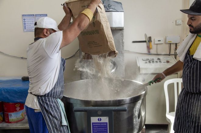 Food being prepared