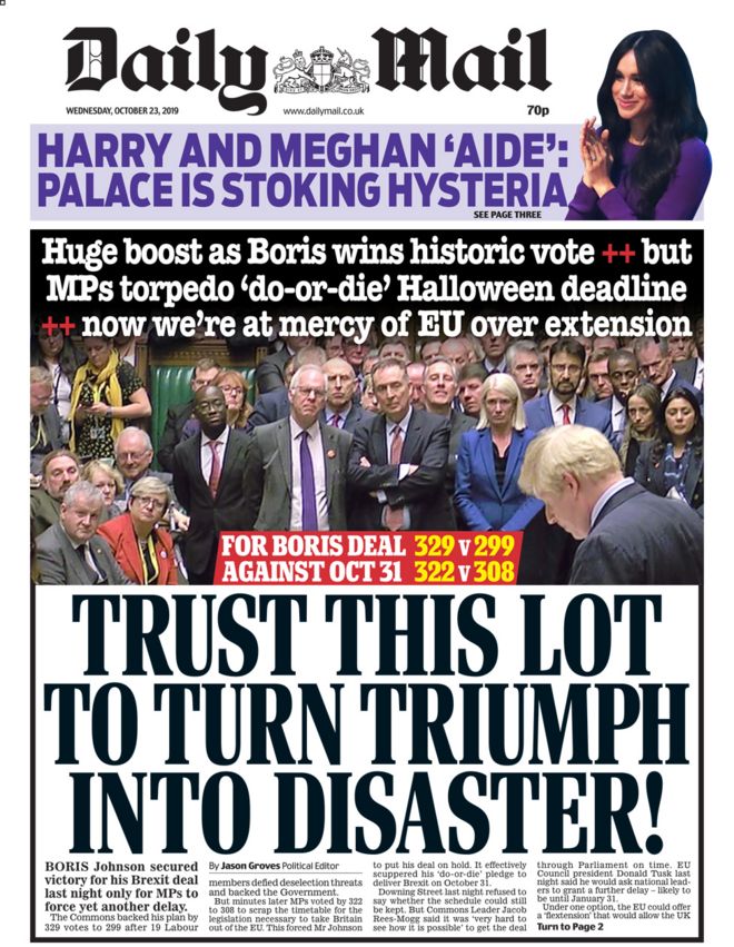 Daily Mail front page