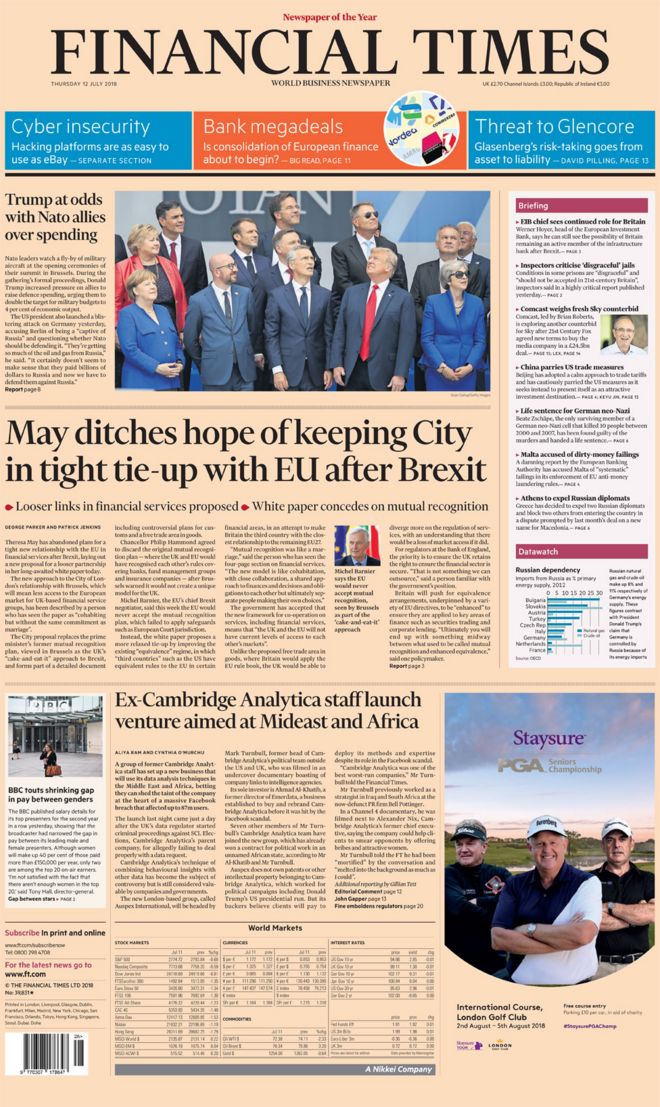 Financial Times front page