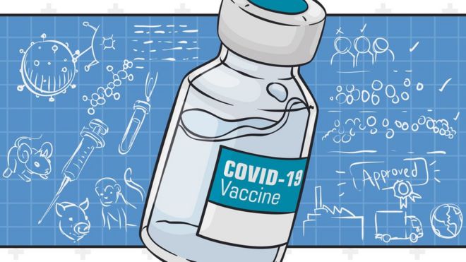 Ilustración vacuna covid-19