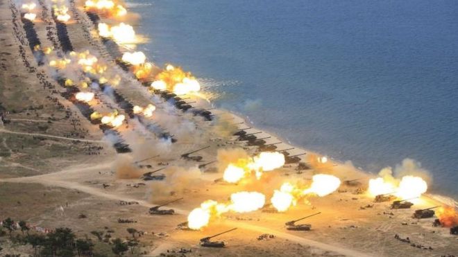 Despliegue de armamento de Corea del Norte.