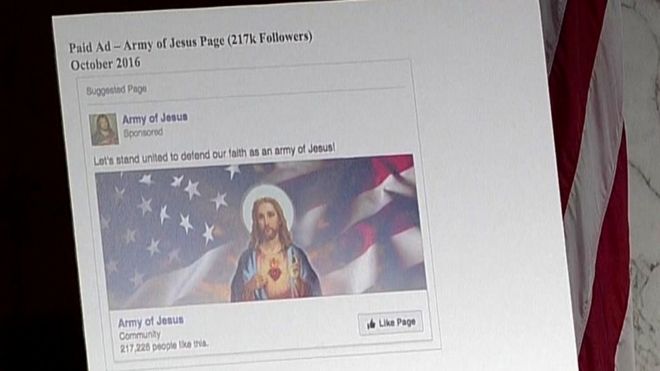 Армия Иисуса на странице Facebook