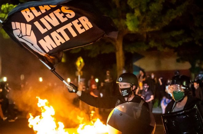 Las protestas han continuado en Portland, entrando en su tercer mes consecutivo en septiembre