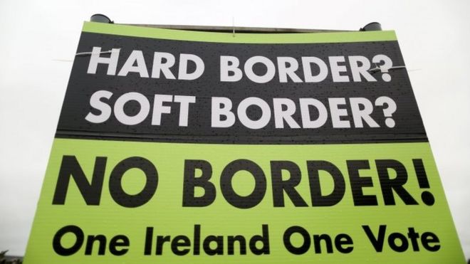 Знак, призывающий к отсутствию границы между Северной Ирландией и Республикой Ирландия