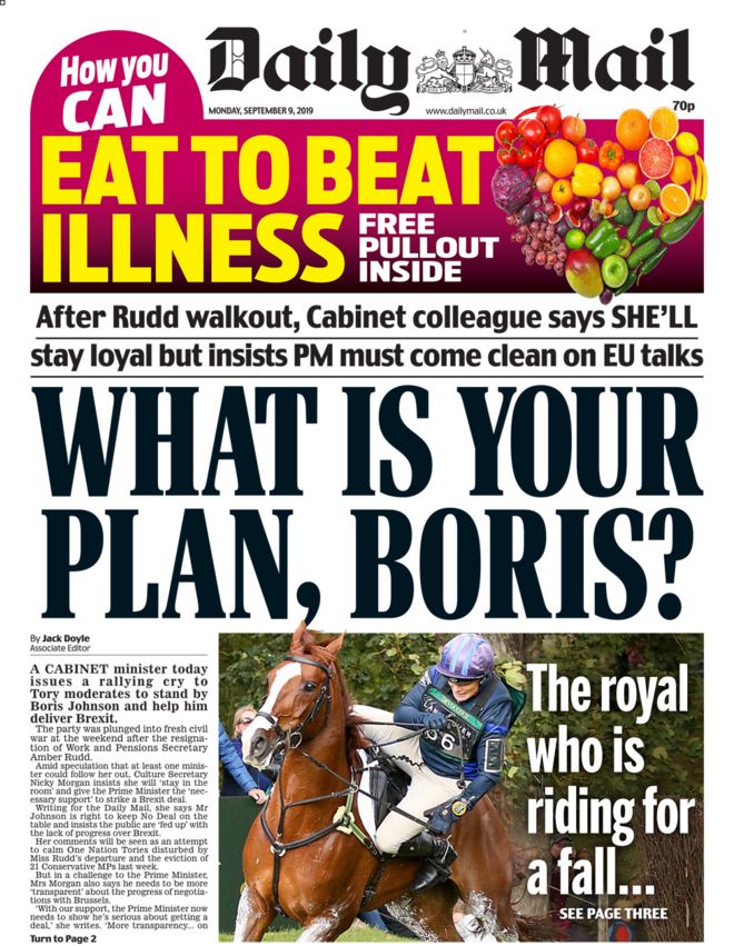 Daily Mail front page