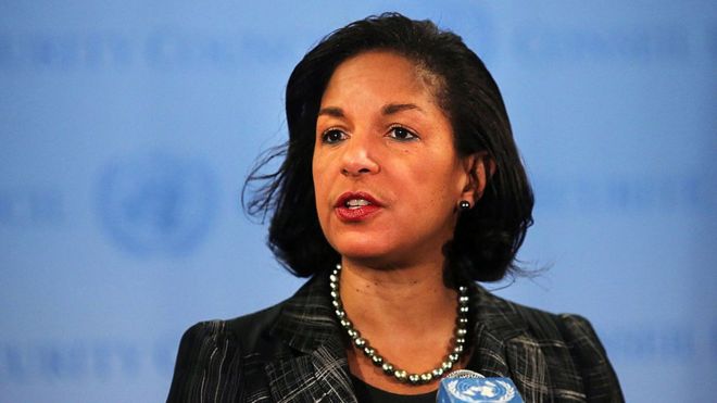 Susan Rice speaks to the media at the UN on February 12, 2013