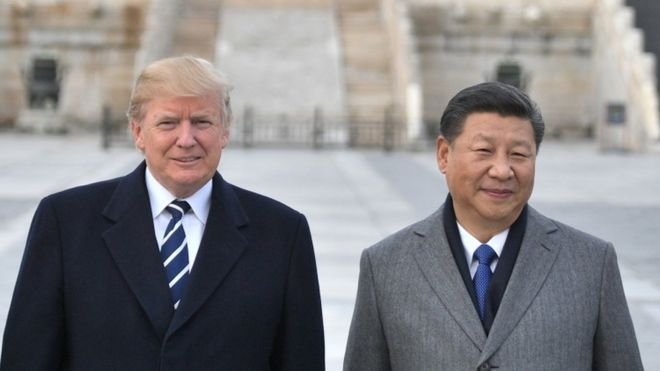 Trump y Xi en Pekín.