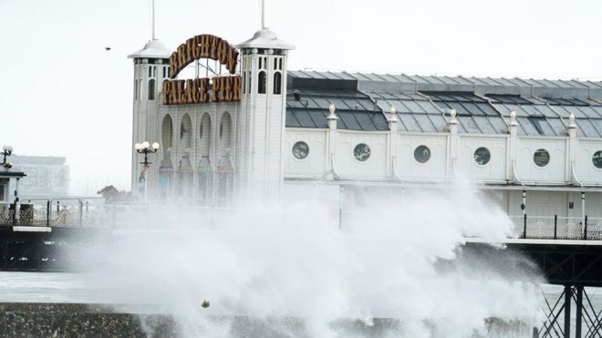 Brighton Pier Arrests As Child Found On Beach In Storm - 