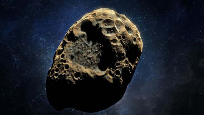 Concepção artística de asteroide