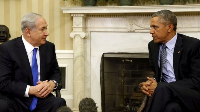 Премьер-министр Израиля Биньямин Нетаньяху (слева) и президент США Барак Обама. Фото: ноябрь 2015