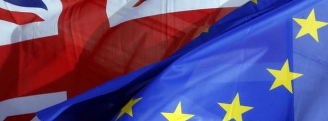 Юнион Джек и флаги ЕС