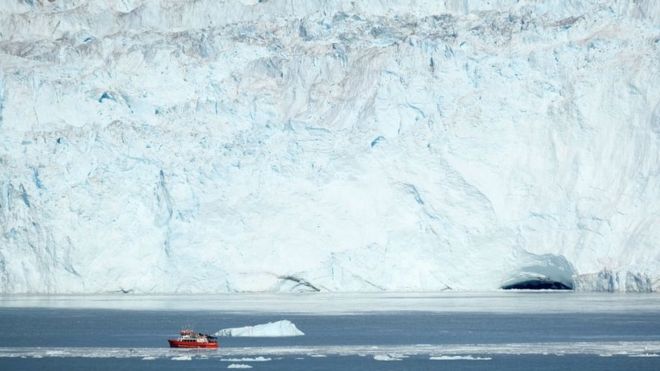 Лодка на берегу Гренландии