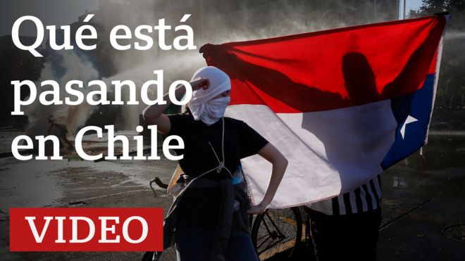 Collage de protestas en Chile