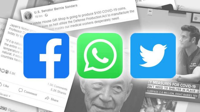 Стопки скриншотов с логотипами Facebook, WhatsApp и Twitter вверху