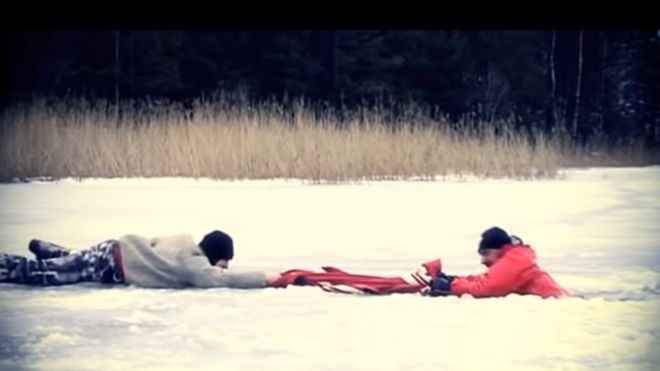 Эстонское видео о спасении жизни на льду, 2019